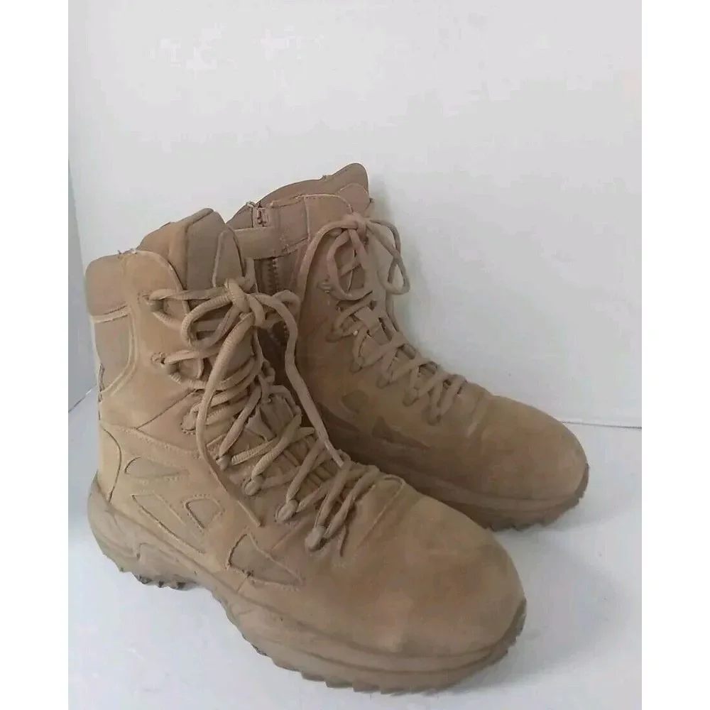 Tactical Military Combat Boots Desert‎ Tan High-Top Lace-Up Hiking Work Boots